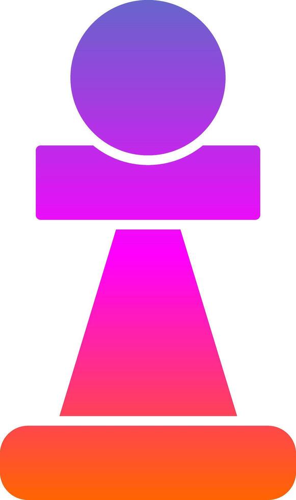 Pawn Glyph Gradient Icon vector