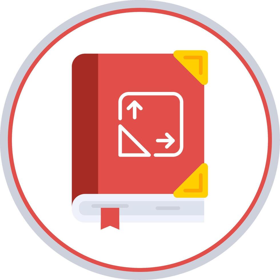 Trigonometry Flat Circle Uni Icon vector