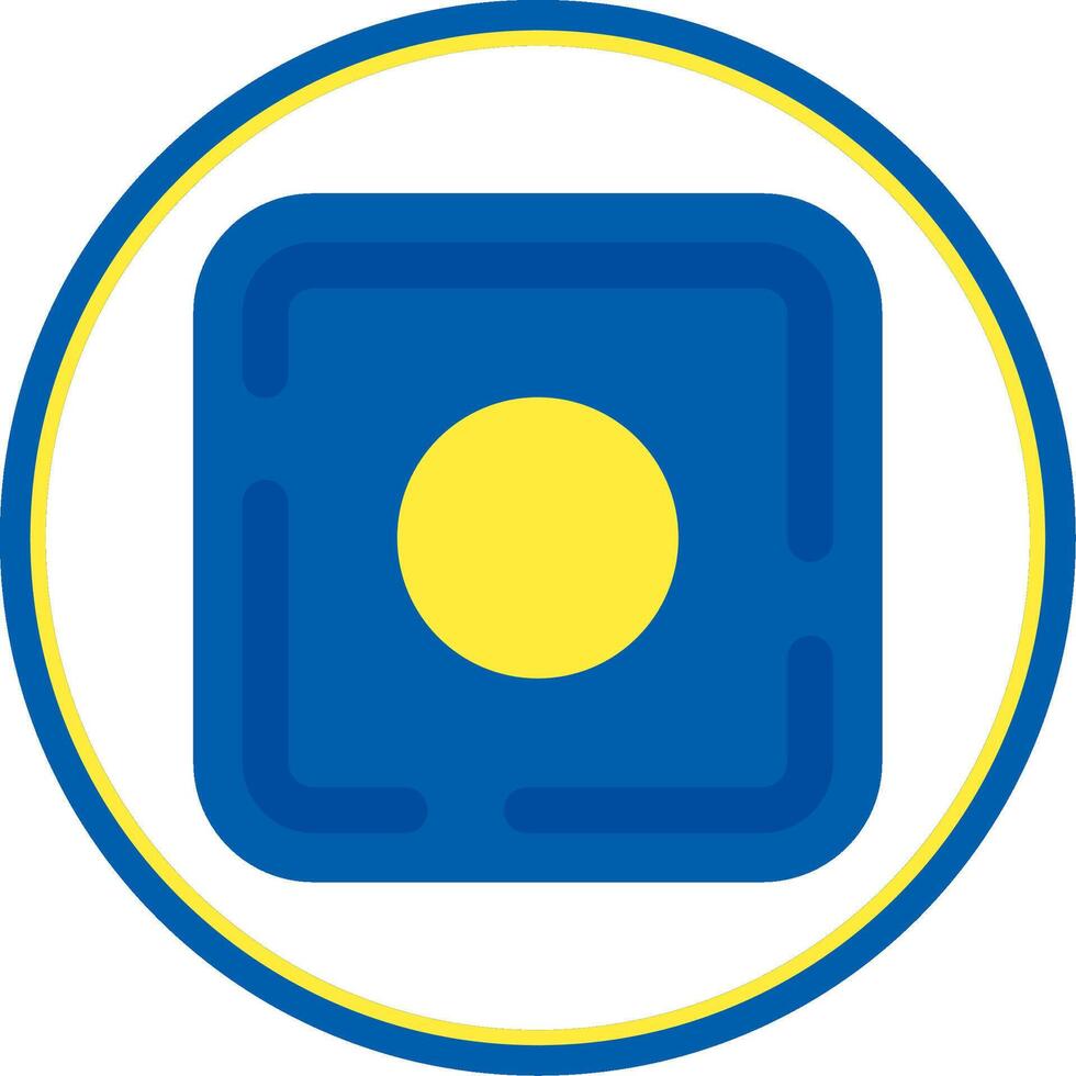 Dot Flat Circle Uni Icon vector