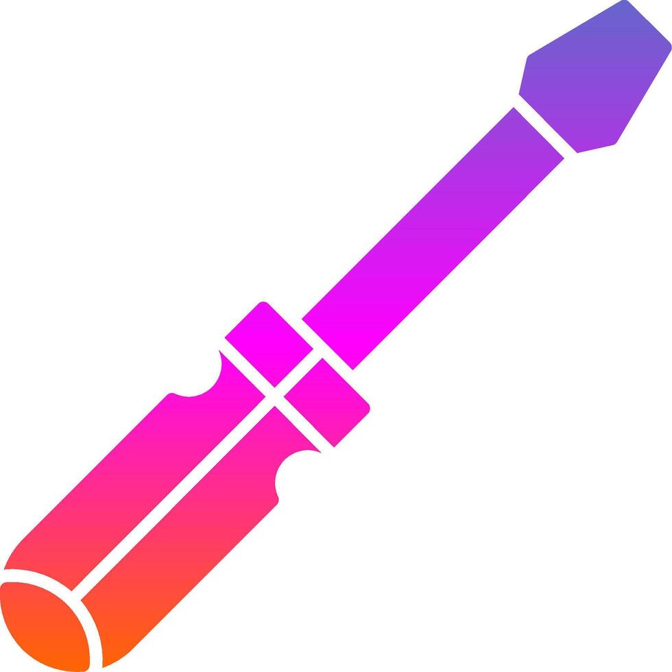 Screwdriver Glyph Gradient Icon vector