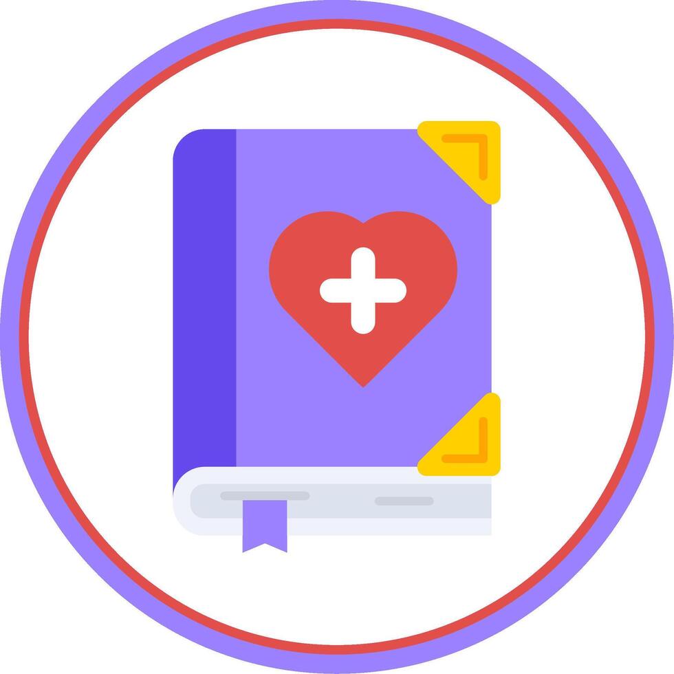 Medical book Flat Circle Uni Icon vector