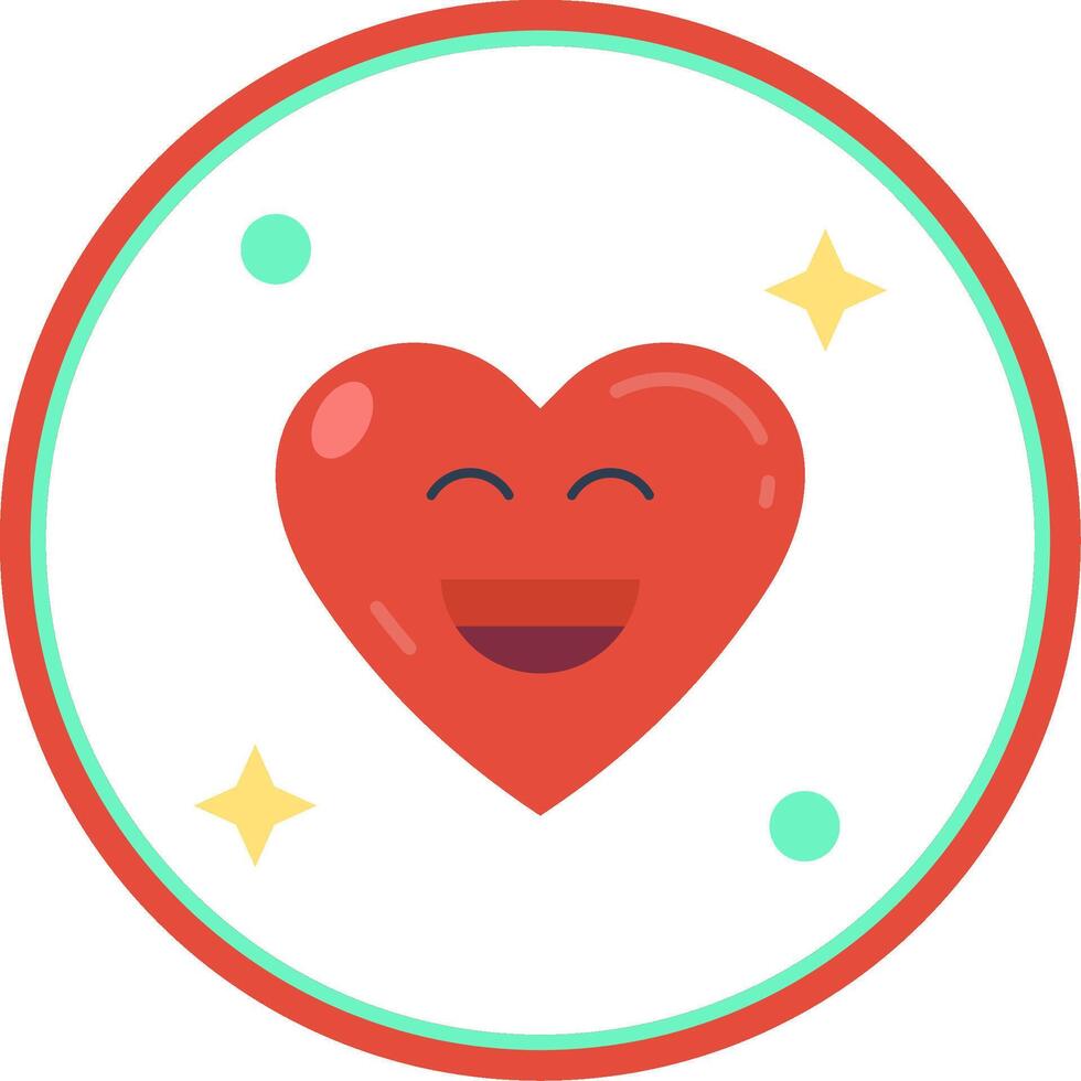 Smile Flat Circle Uni Icon vector