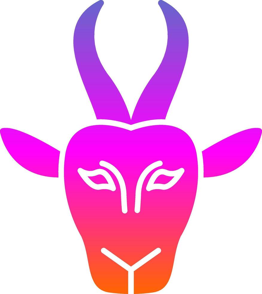 Gazelle Glyph Gradient Icon vector