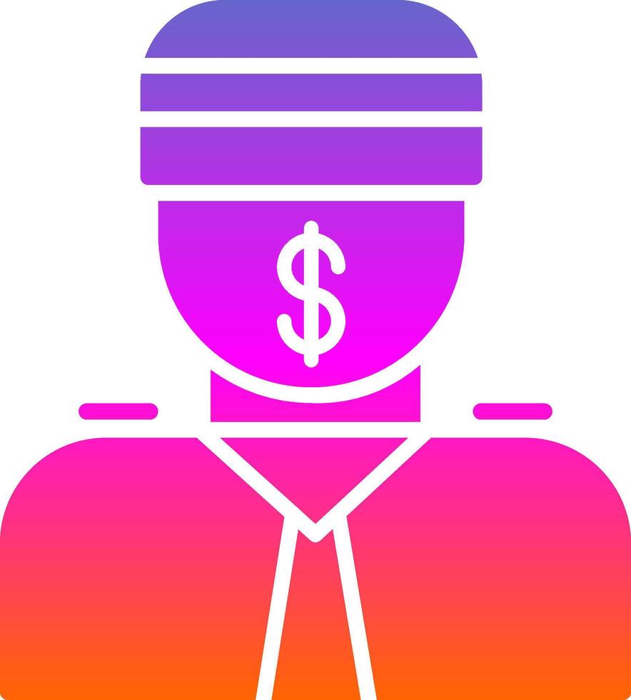 Bribe Glyph Gradient Icon vector