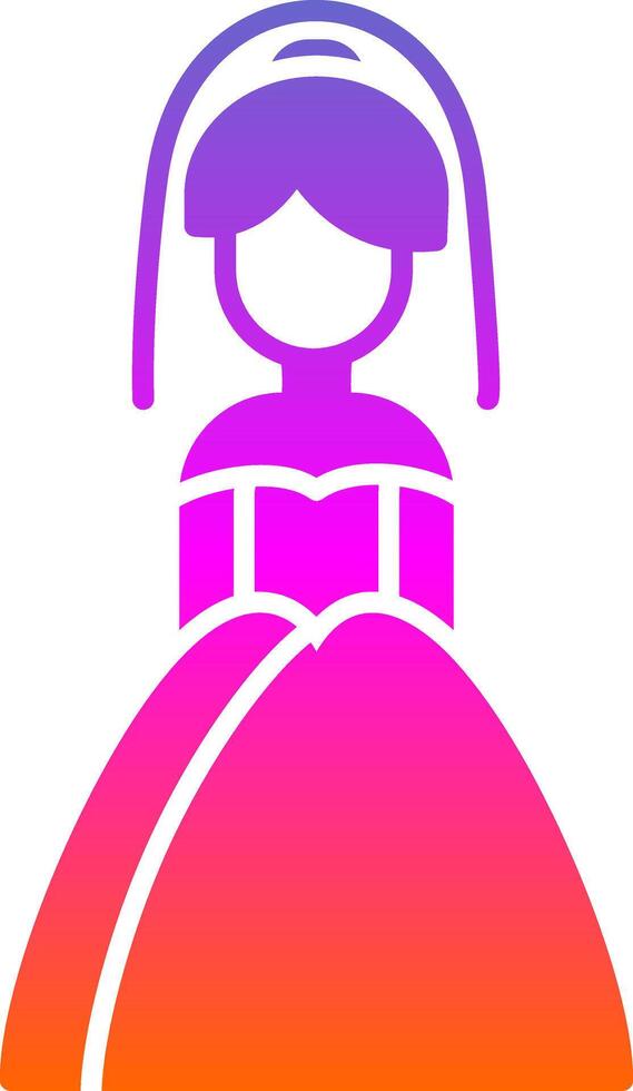 Bride Glyph Gradient Icon vector