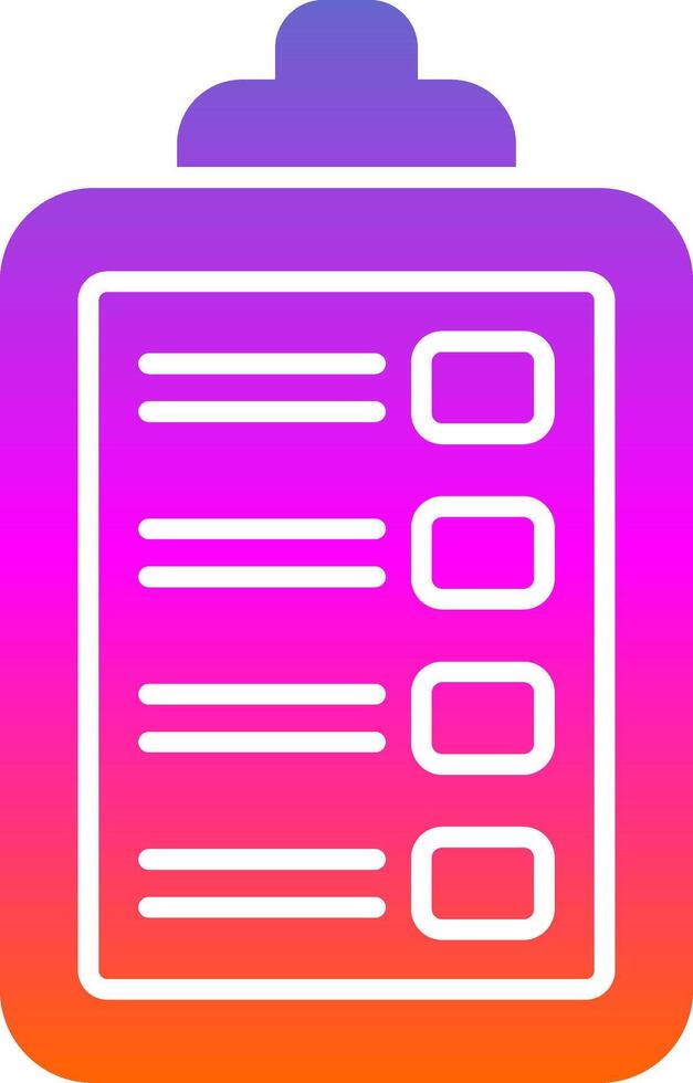 Task Glyph Gradient Icon vector