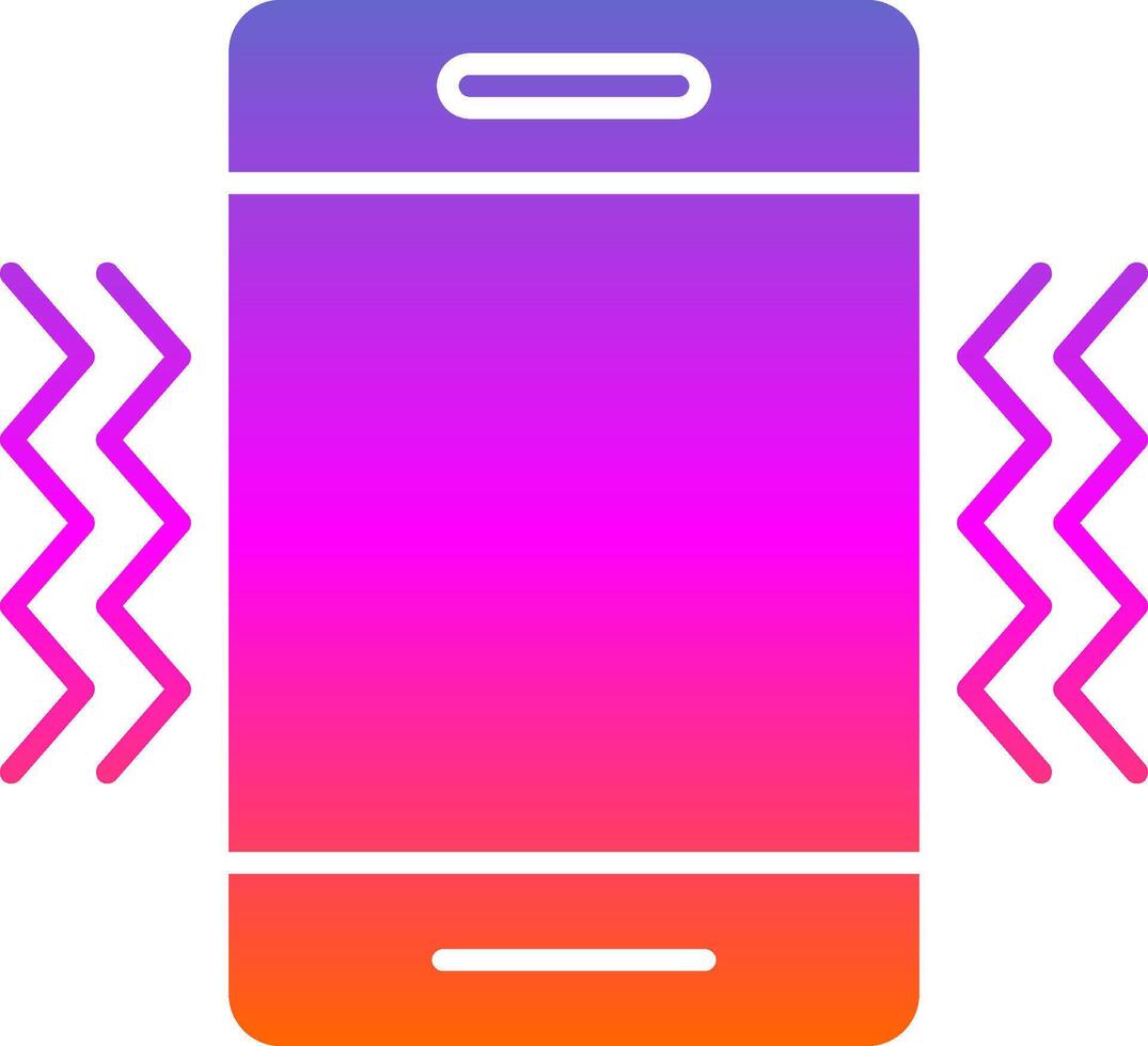 Vibration Glyph Gradient Icon vector