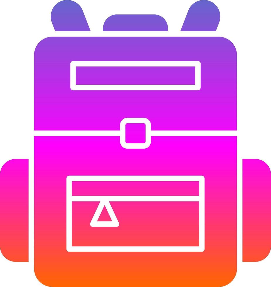 Backpack Glyph Gradient Icon vector