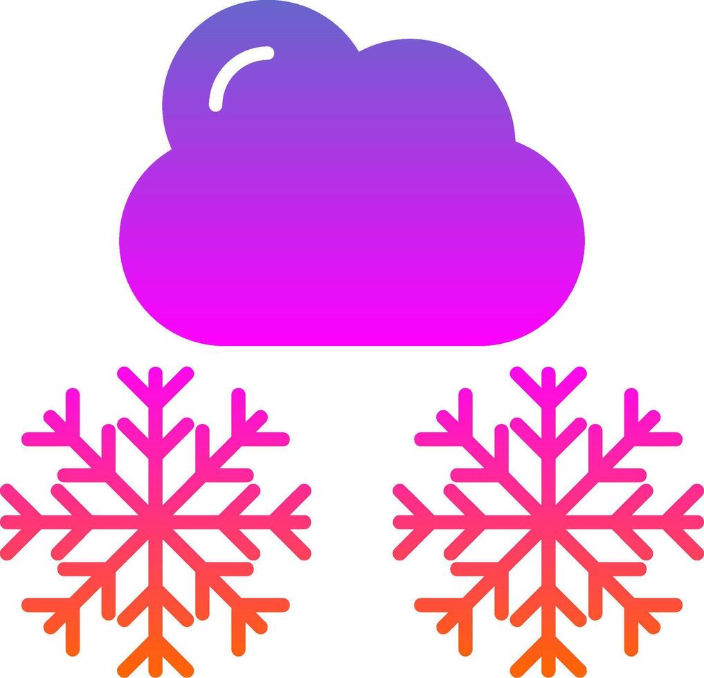 Winter Glyph Gradient Icon vector