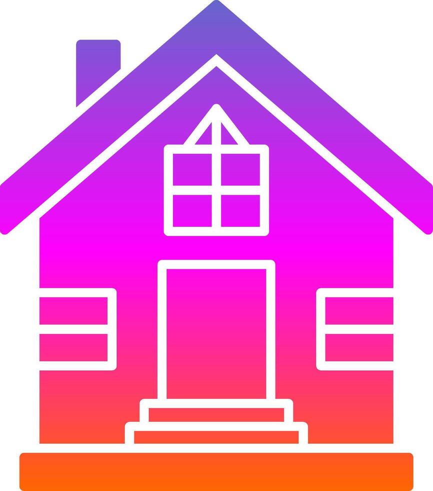 Hut Glyph Gradient Icon vector