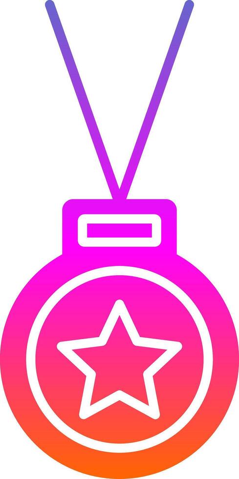 Medal Glyph Gradient Icon vector