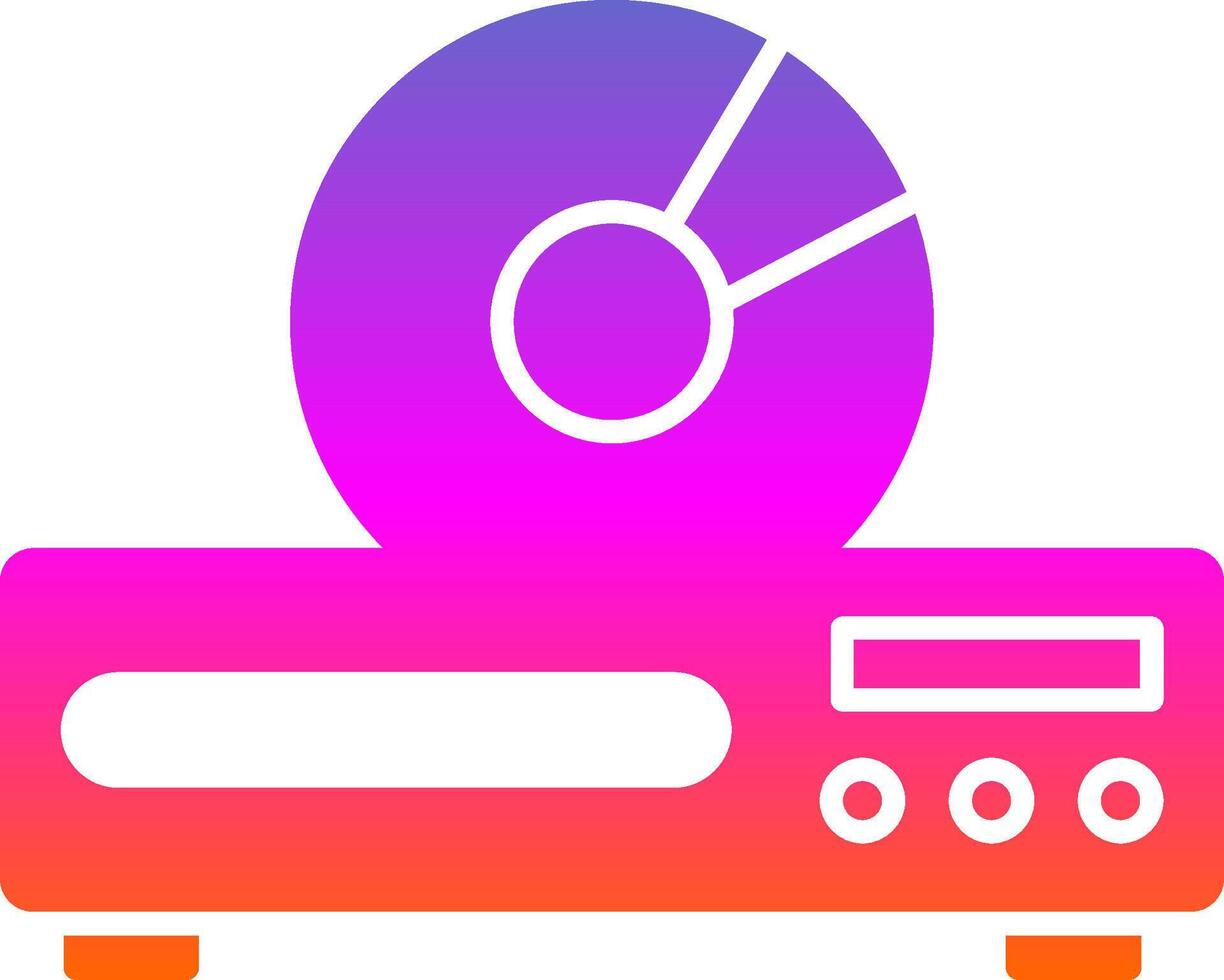 Dvd Player Glyph Gradient Icon vector