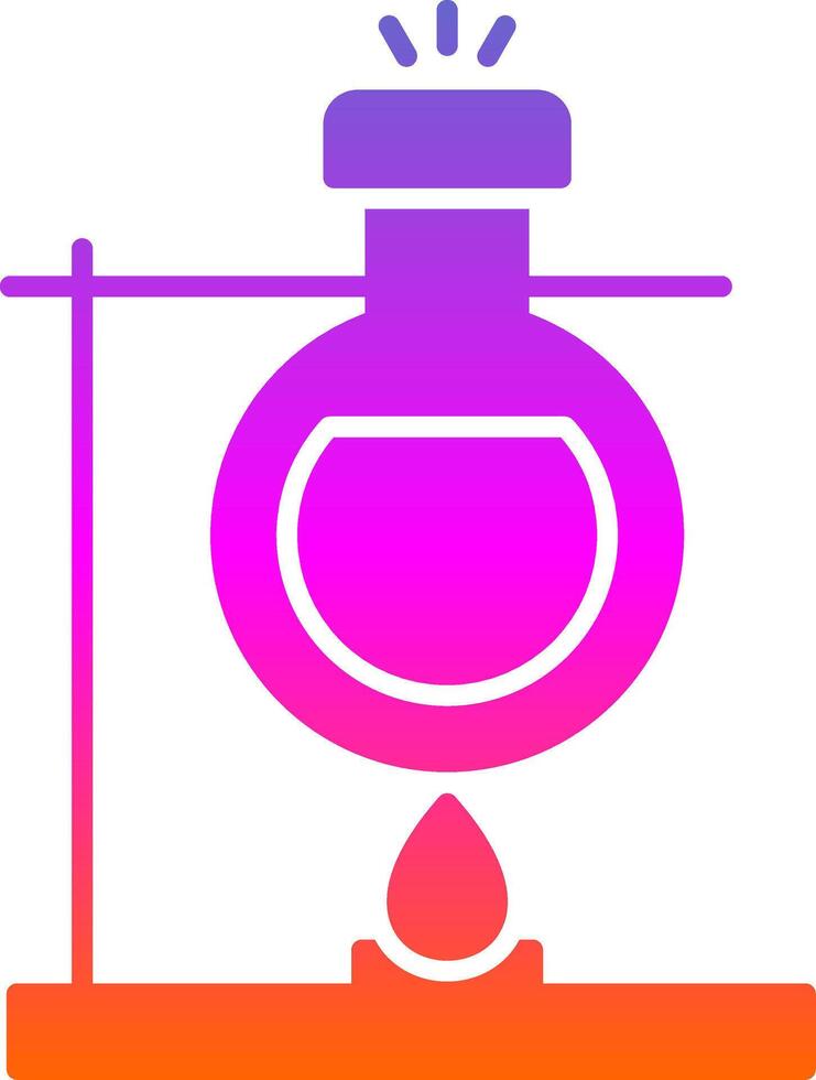 Bunsen Burner Glyph Gradient Icon vector