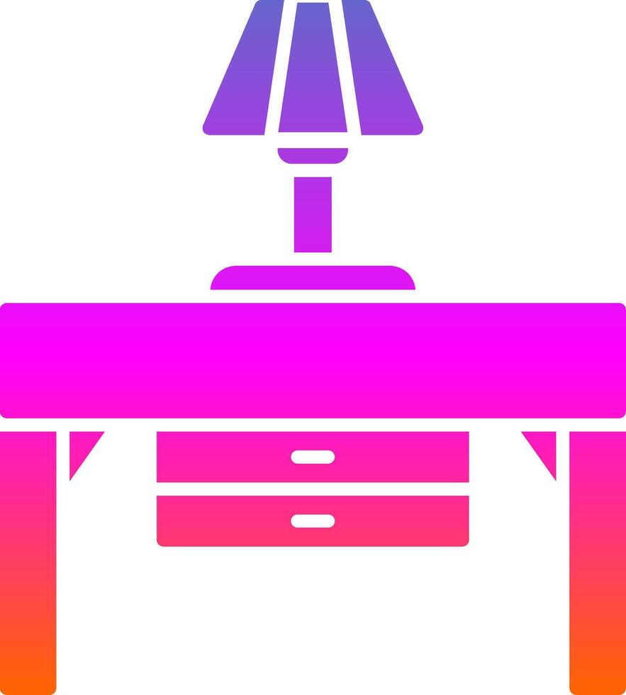 Console Table Glyph Gradient Icon vector