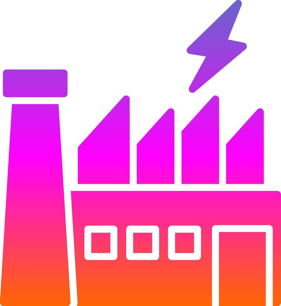 Power Plant Glyph Gradient Icon vector