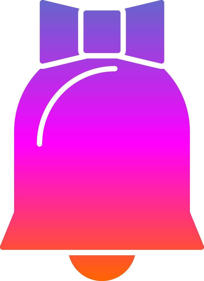 Wedding Bell Glyph Gradient Icon vector