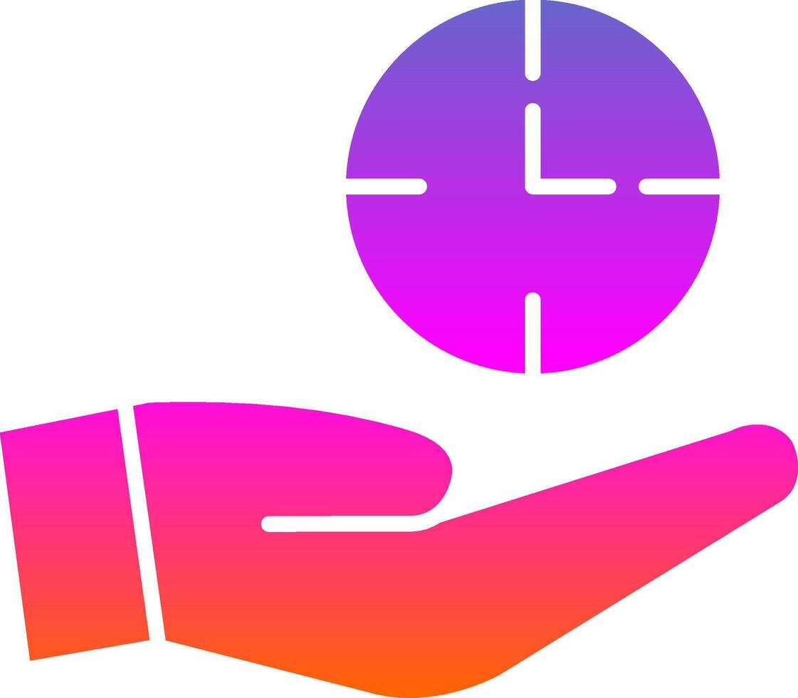 Save Time Glyph Gradient Icon vector