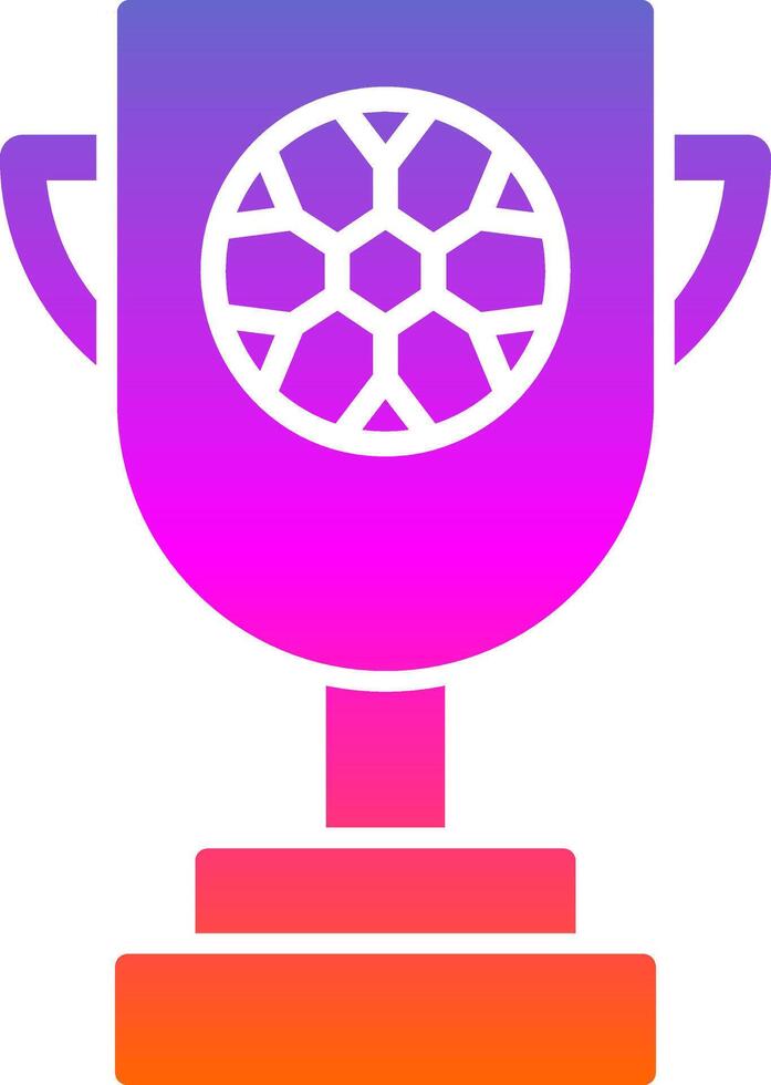 Trophy Glyph Gradient Icon vector