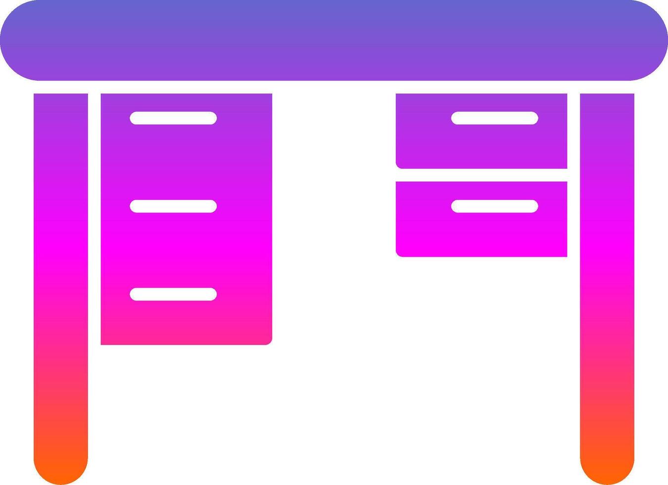 Office Desk Glyph Gradient Icon vector