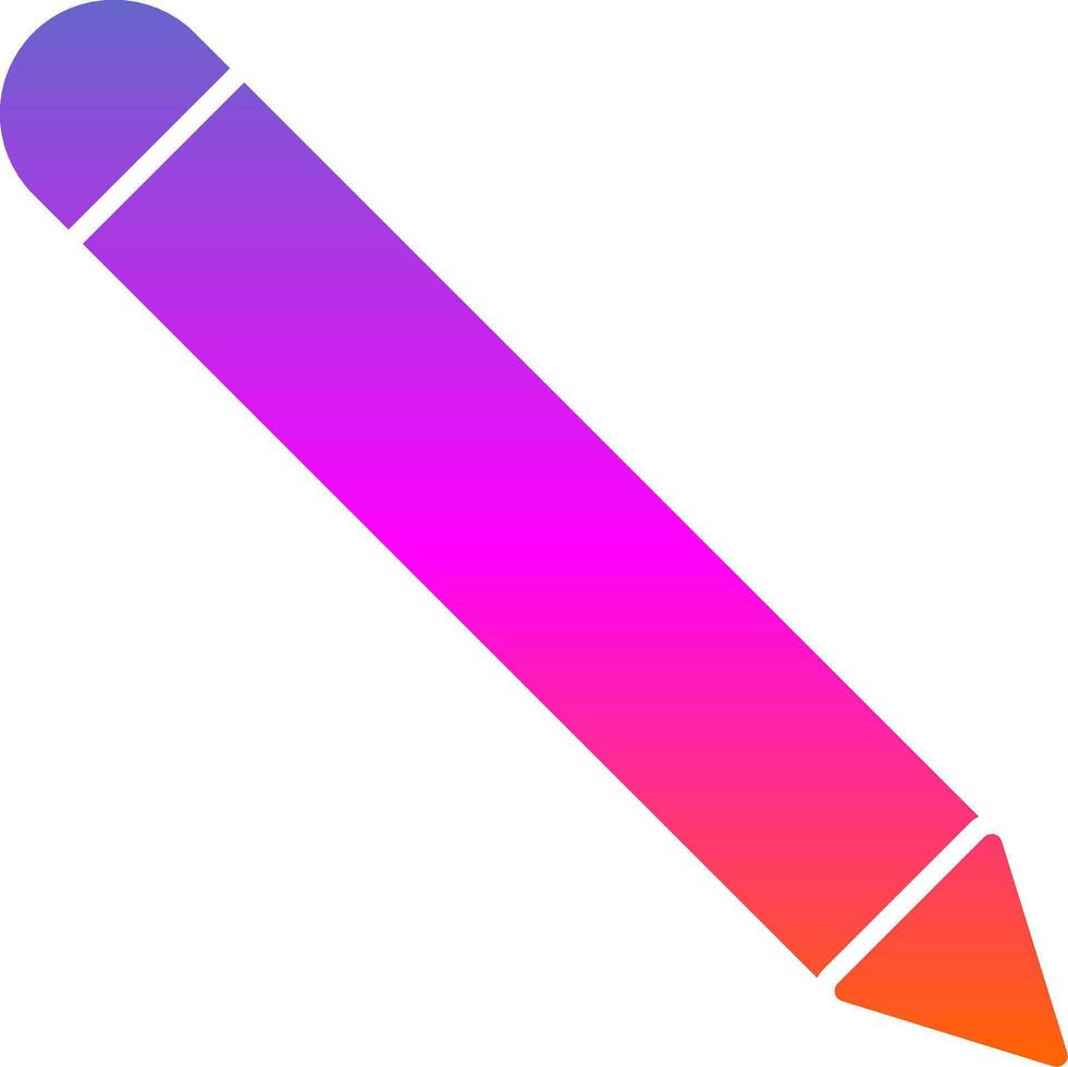 Pencil Glyph Gradient Icon vector