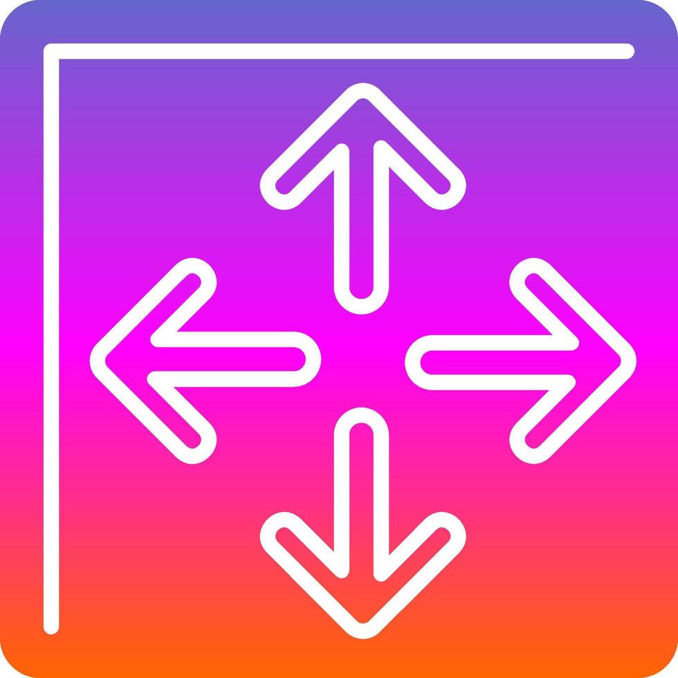 Maximize Glyph Gradient Icon vector