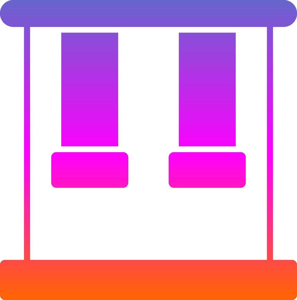 Trapeze Glyph Gradient Icon vector