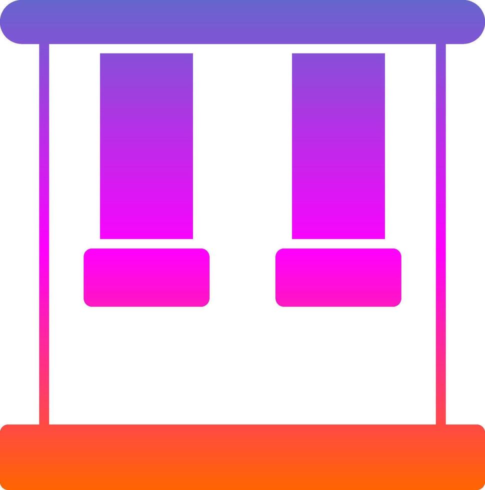 Trapeze Glyph Gradient Icon vector