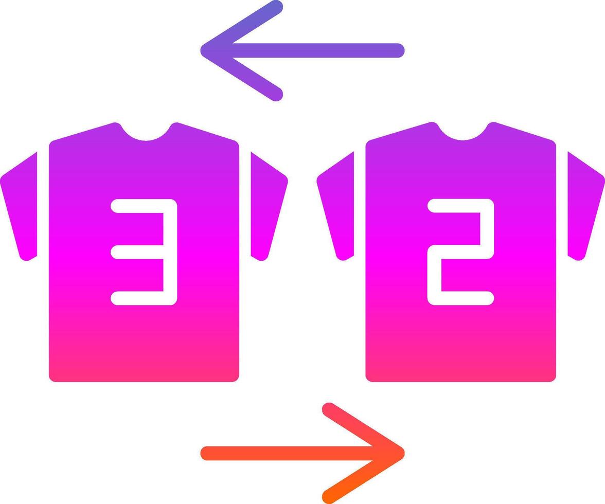 Substitution Glyph Gradient Icon vector