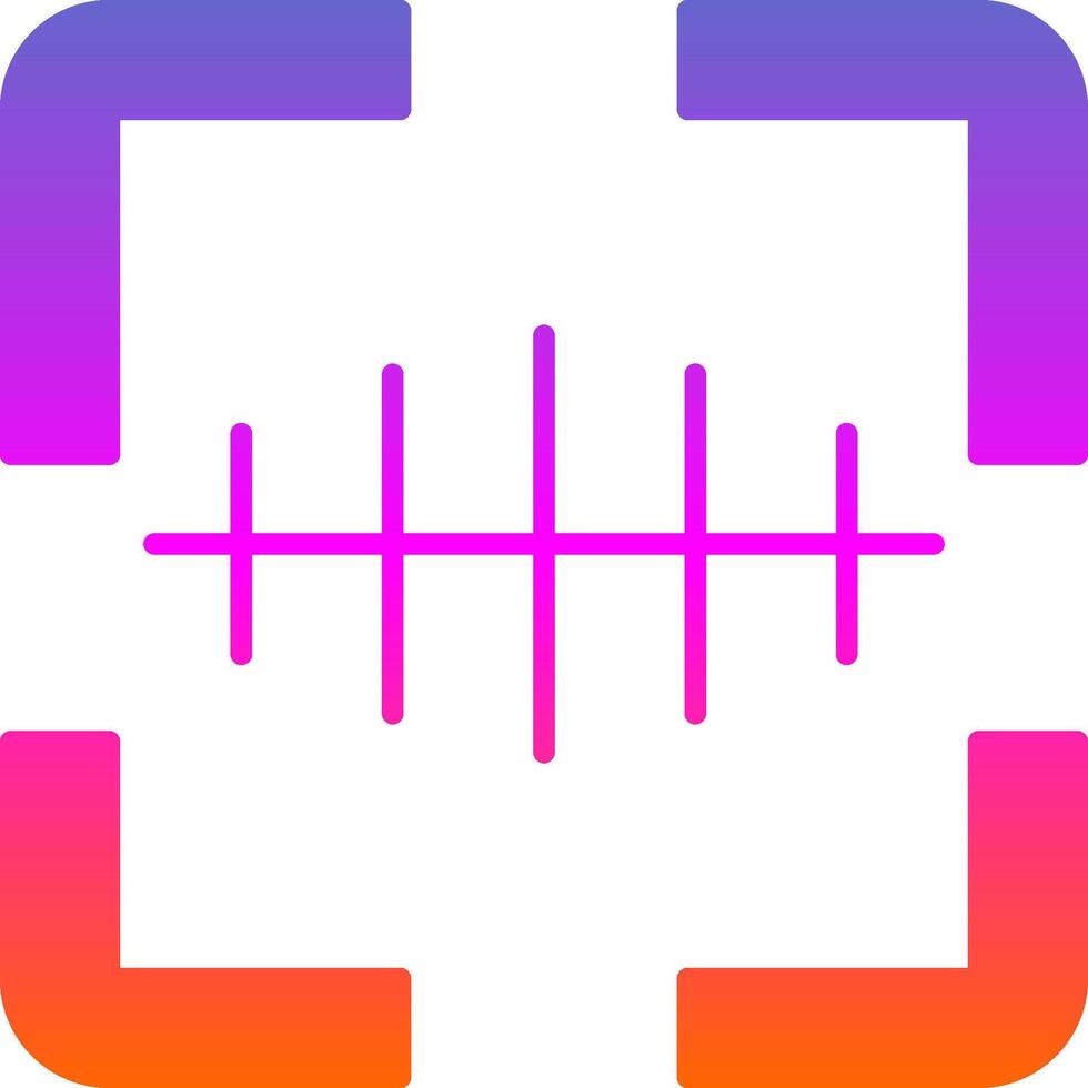 Barcode Scanner Glyph Gradient Icon vector