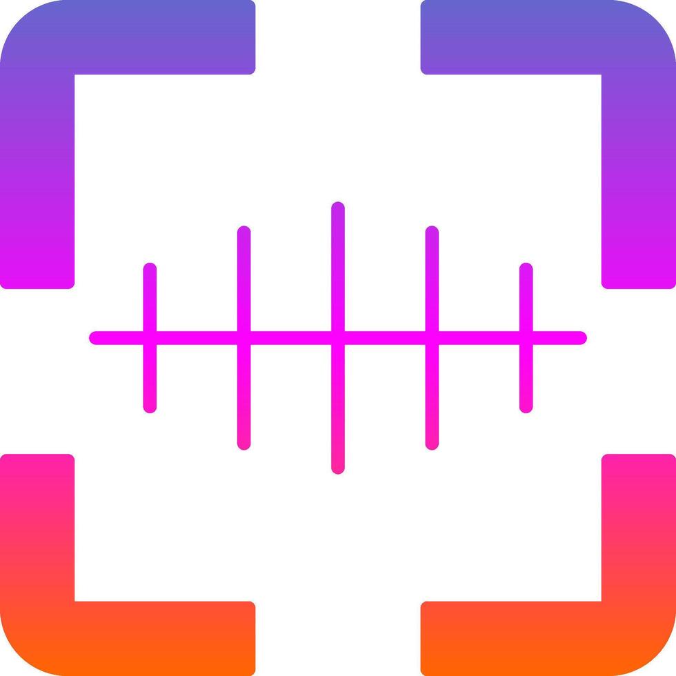 Barcode Scanner Glyph Gradient Icon vector