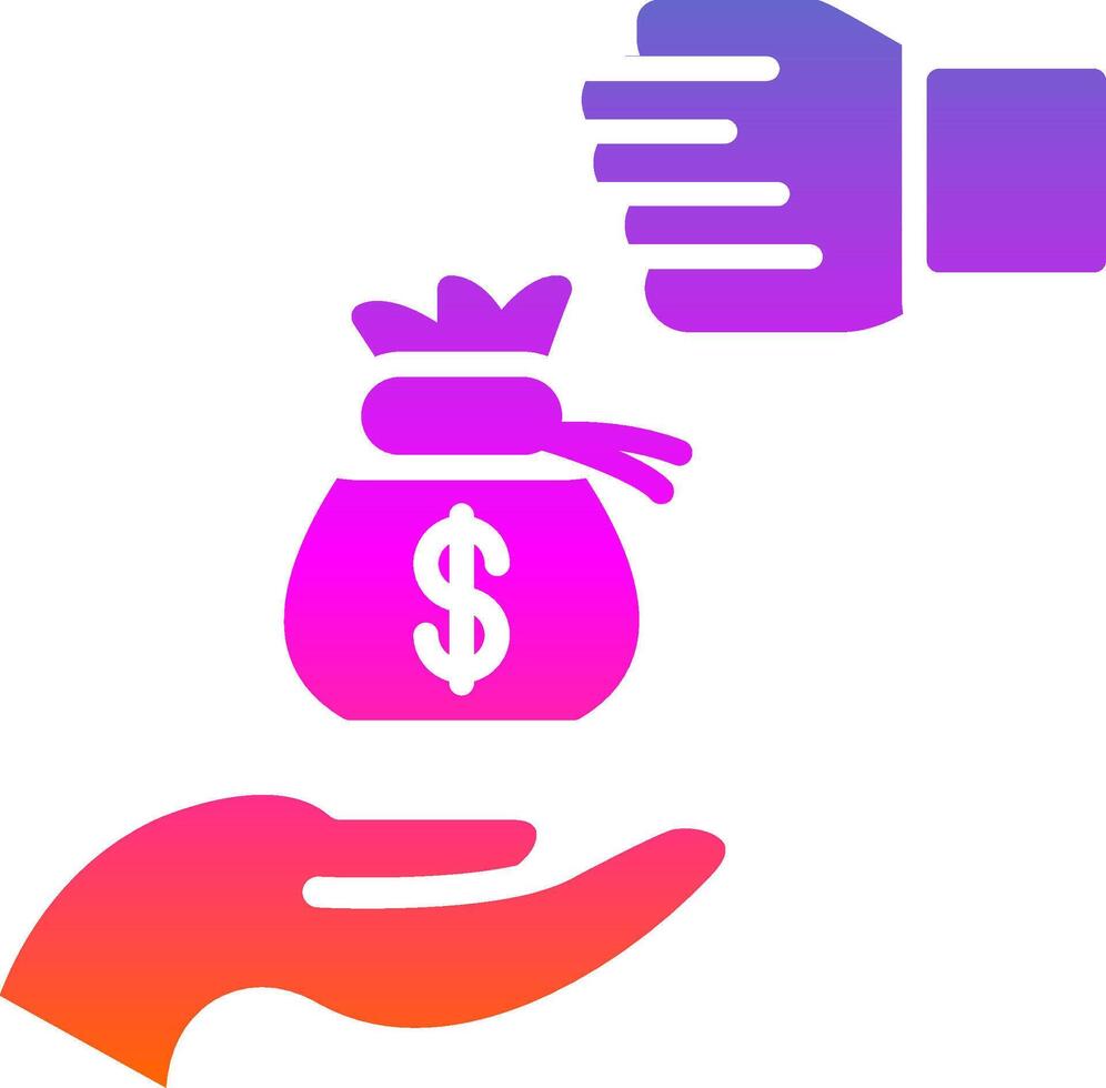 Bribery Glyph Gradient Icon vector