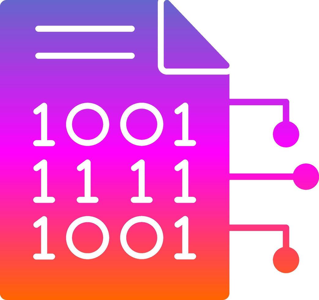 Encryption Data Glyph Gradient Icon vector
