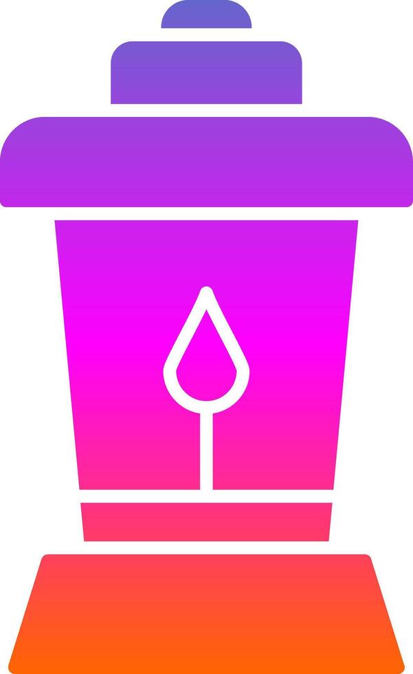 Lantern Glyph Gradient Icon vector