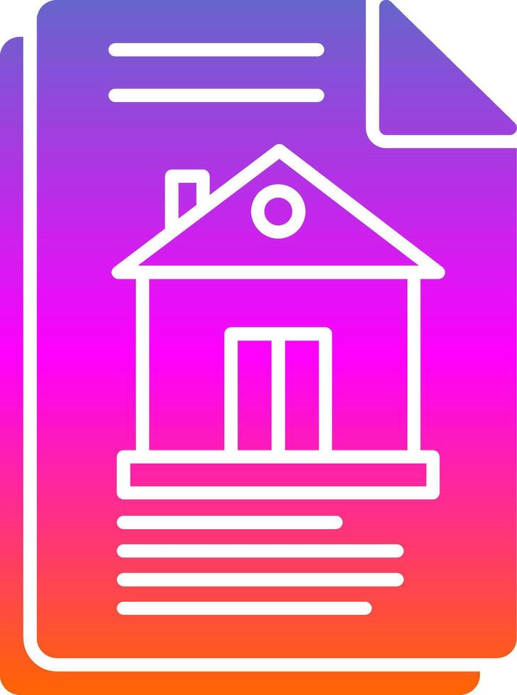 Property Document Glyph Gradient Icon vector