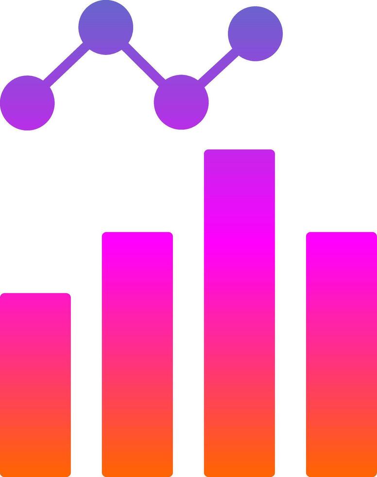 Data Analysis Glyph Gradient Icon vector