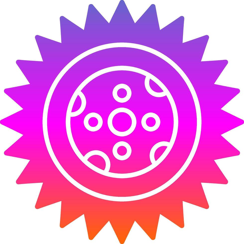 Moon Glyph Gradient Icon vector