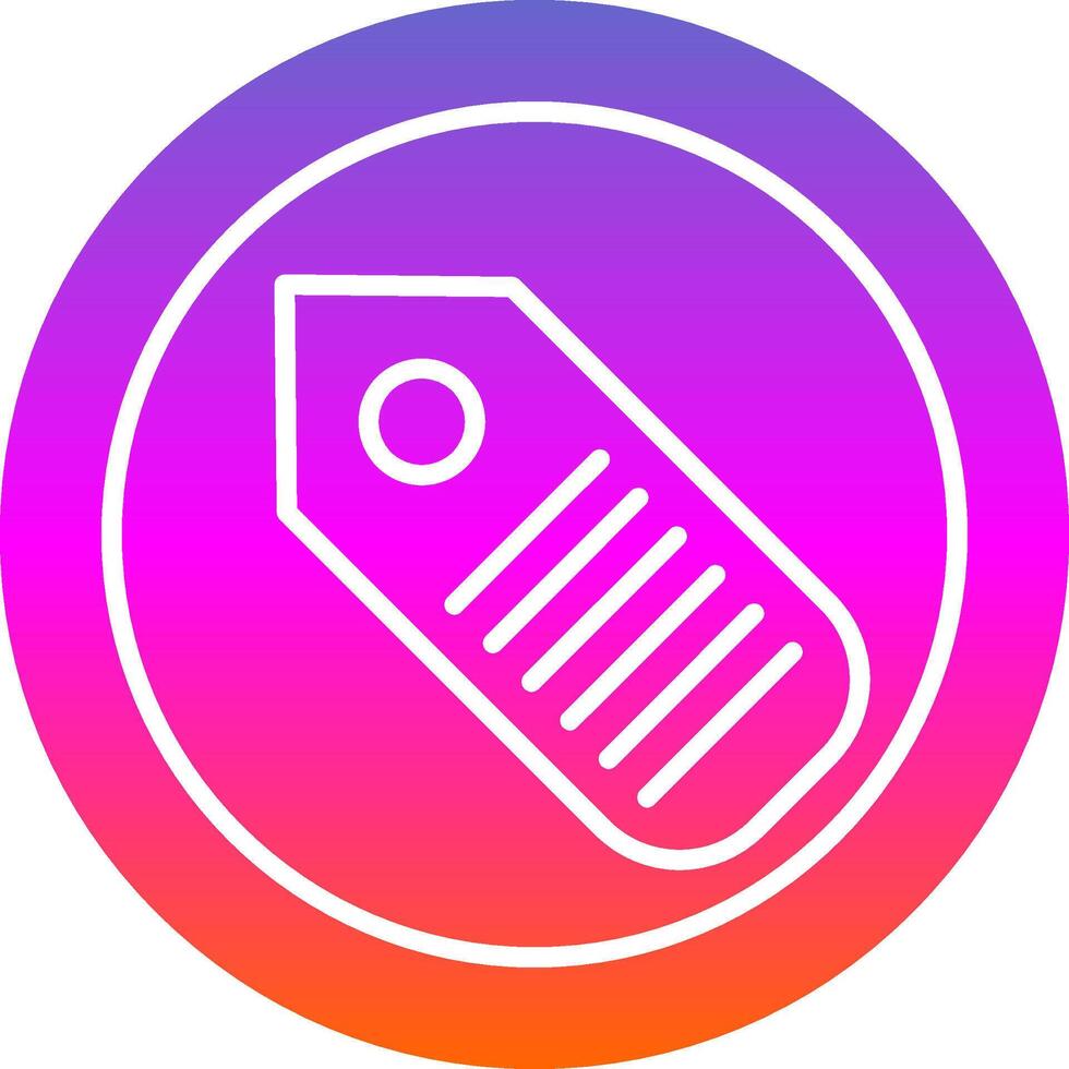 Tag Glyph Gradient Icon vector