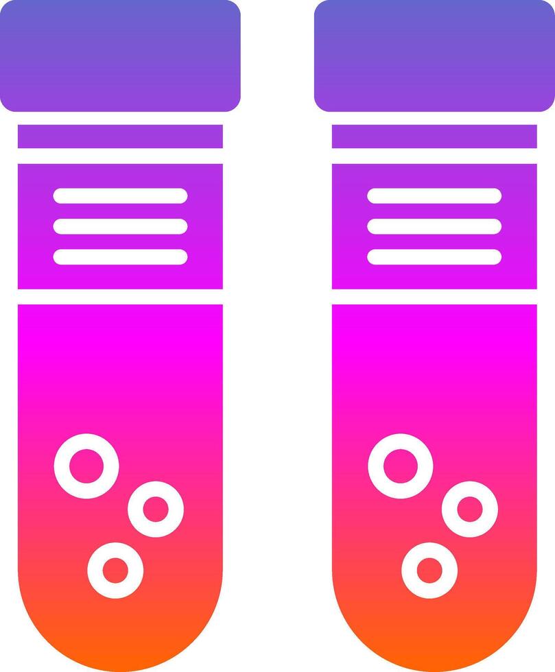 Test Tube Glyph Gradient Icon vector