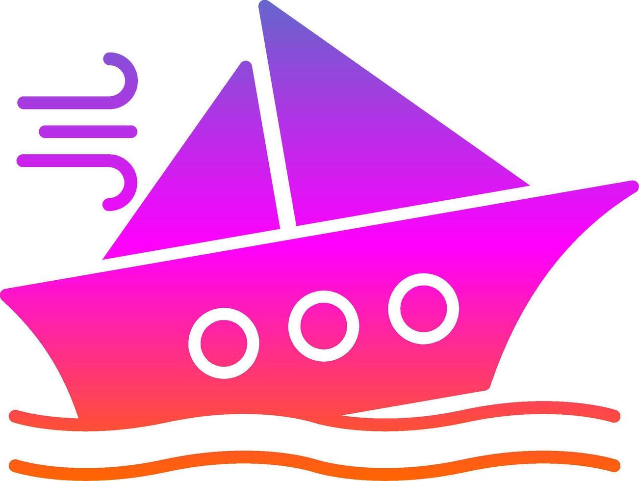 Shipwreck Glyph Gradient Icon vector
