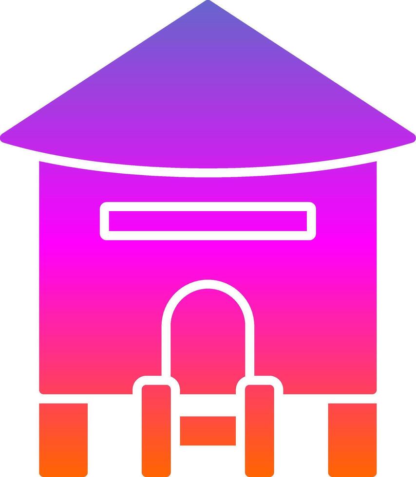 Hut Glyph Gradient Icon vector