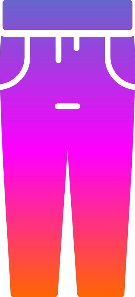 pantalones glifo degradado icono vector