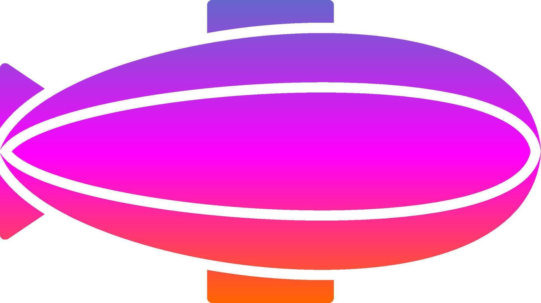 Zeppelin Glyph Gradient Icon vector