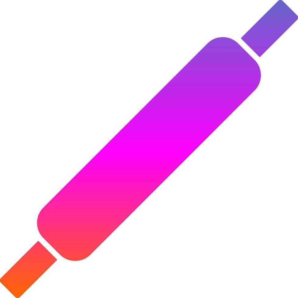 Rolling Pins Glyph Gradient Icon vector