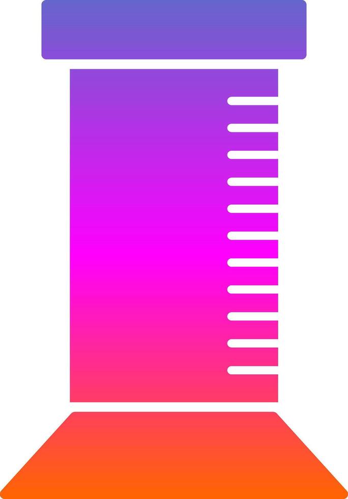 Graduated Cylinder Glyph Gradient Icon vector