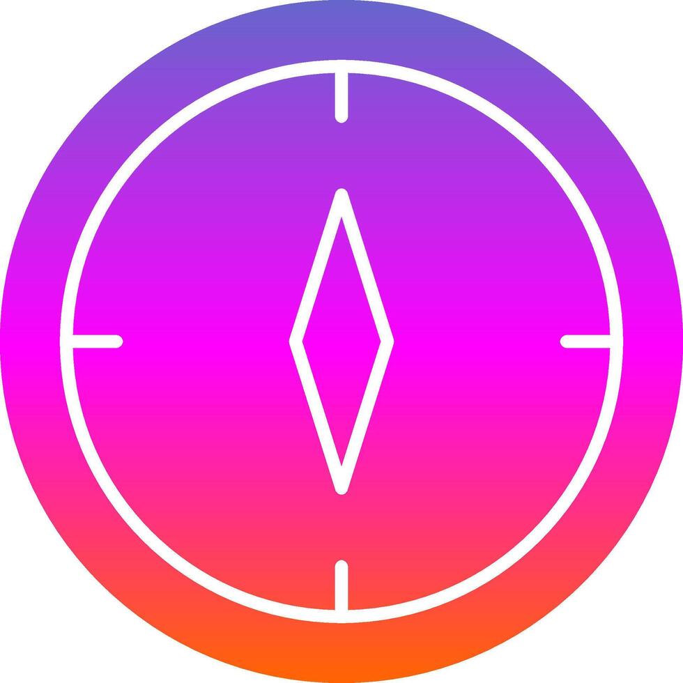 Compass Glyph Gradient Icon vector