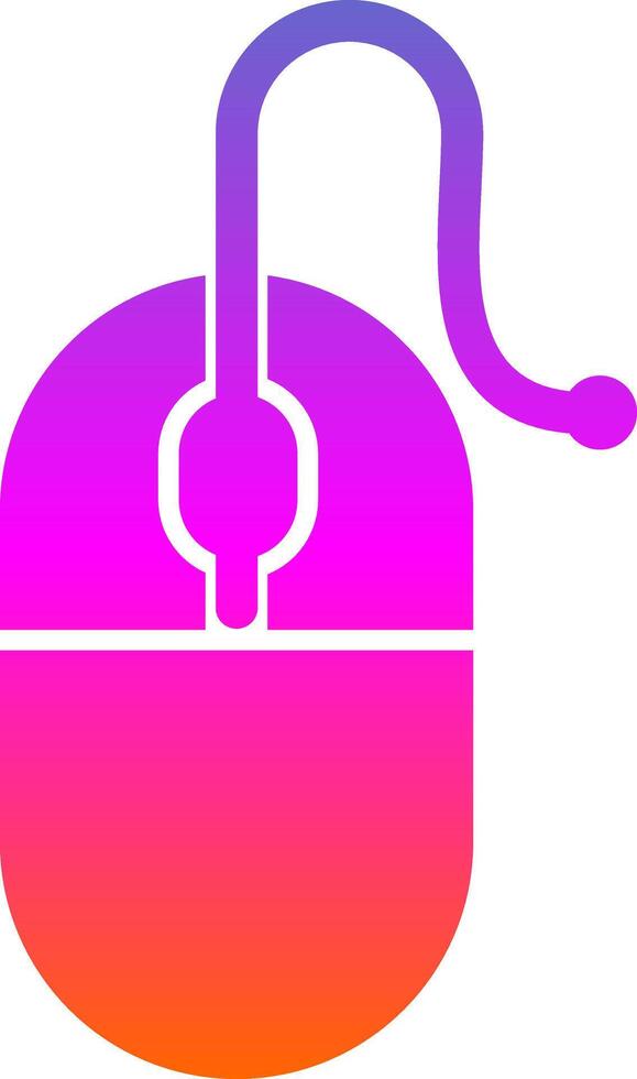 Computer Mouse Glyph Gradient Icon vector