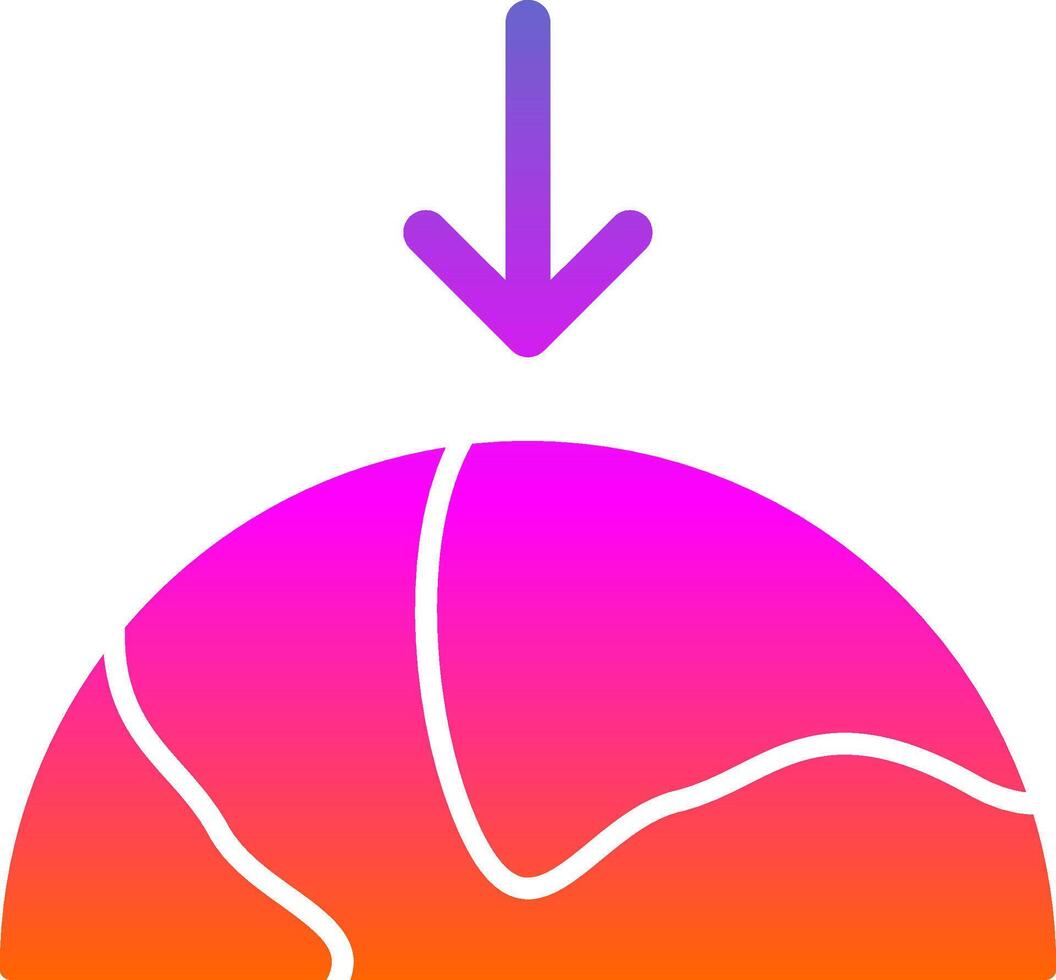 Gravity Glyph Gradient Icon vector