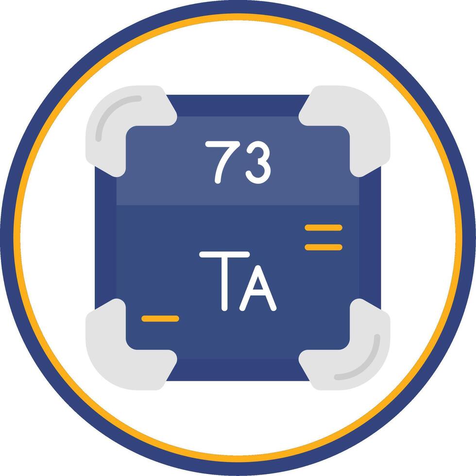 Tantalum Flat Circle Uni Icon vector