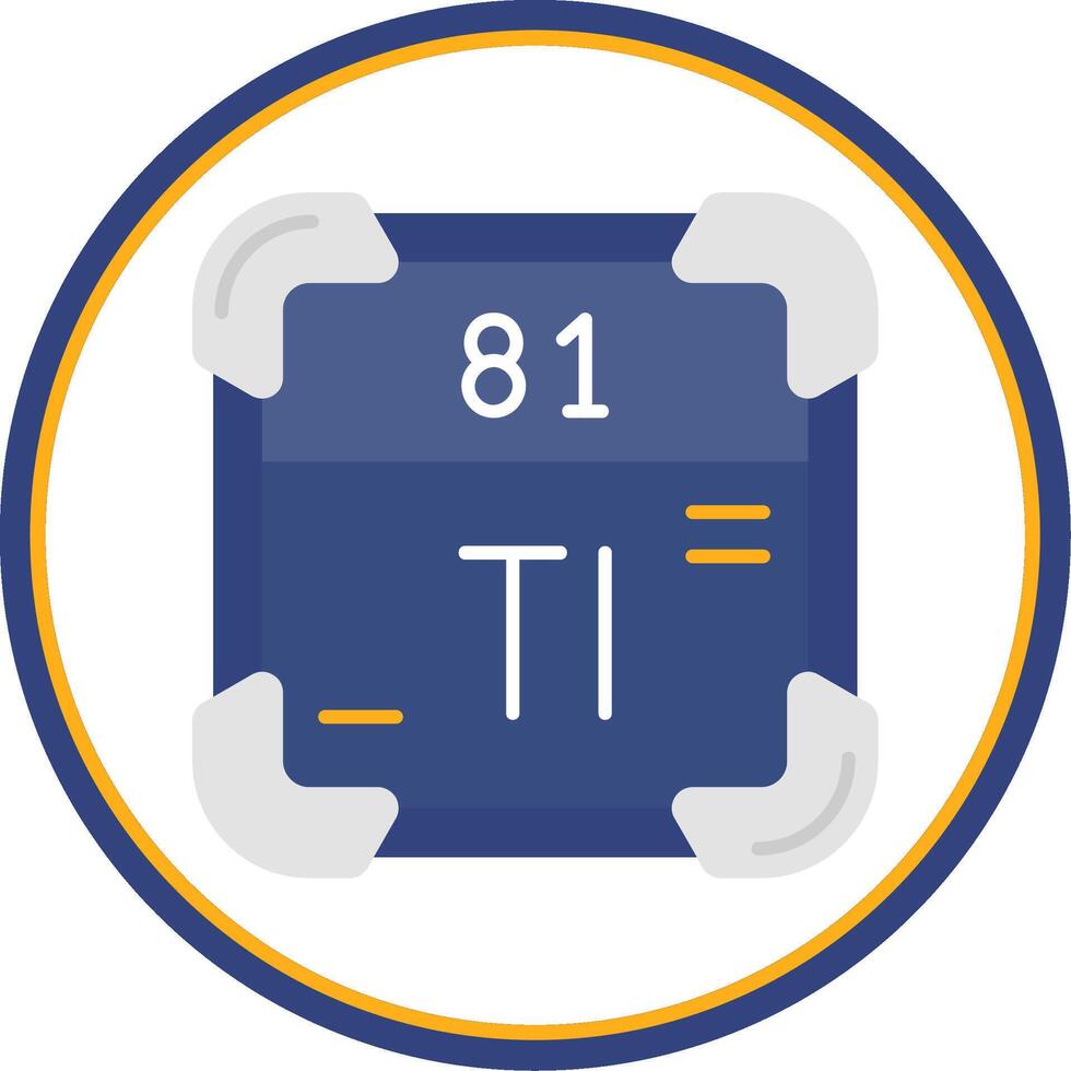 Thallium Flat Circle Uni Icon vector