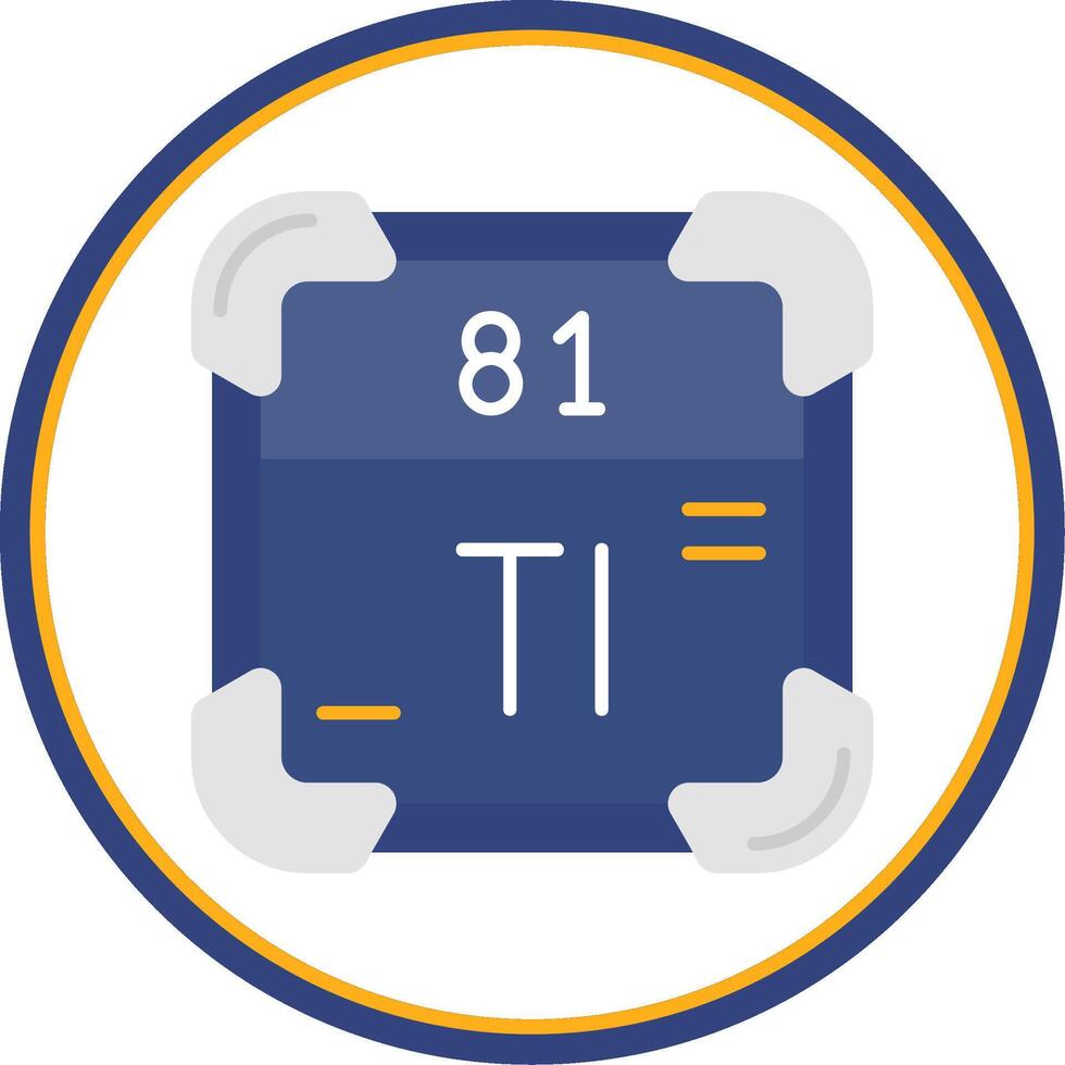 Thallium Flat Circle Uni Icon vector